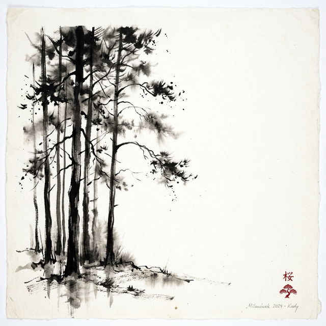 Forest Sketch Background